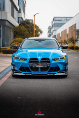 BMW M3 G80 G81 2021 2022 2023 2024 & M4 G82 G83 2021 2022 2023 2024 with Aftermarket Parts - AE V2 Style Front Canards Carbon Fiber from ArmorExtend