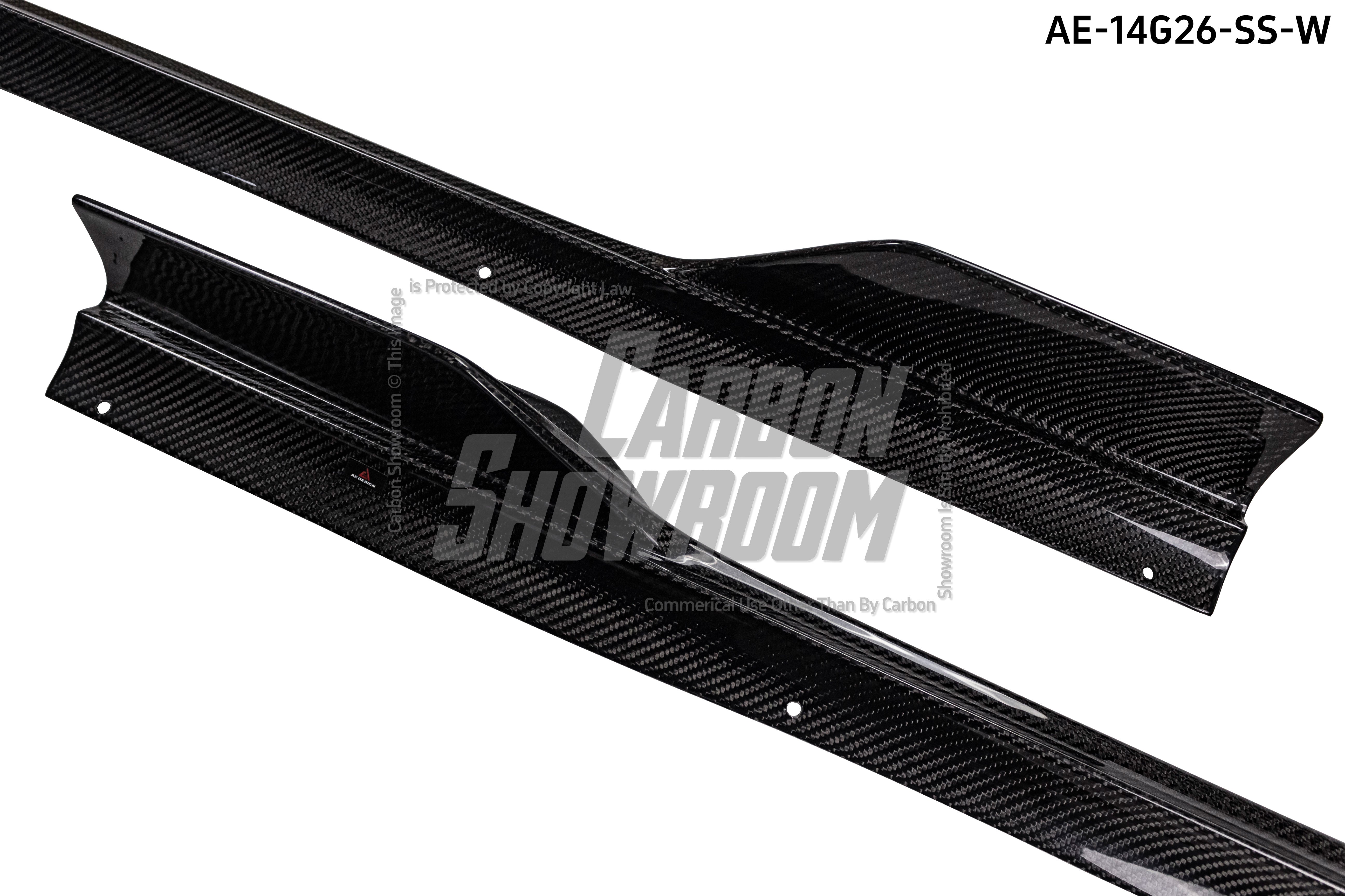 BMW I4 M50 / e Drive 40 & 4 Series Gran Coupe M440i 430i G26 2022 2023 2024 with Aftermarket Parts - AE Style Side Skirts?Carbon Fiber from ArmorExtend