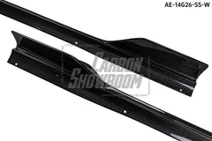 BMW I4 M50 / e Drive 40 & 4 Series Gran Coupe M440i 430i G26 2022 2023 2024 with Aftermarket Parts - AE Style Side Skirts?Carbon Fiber from ArmorExtend