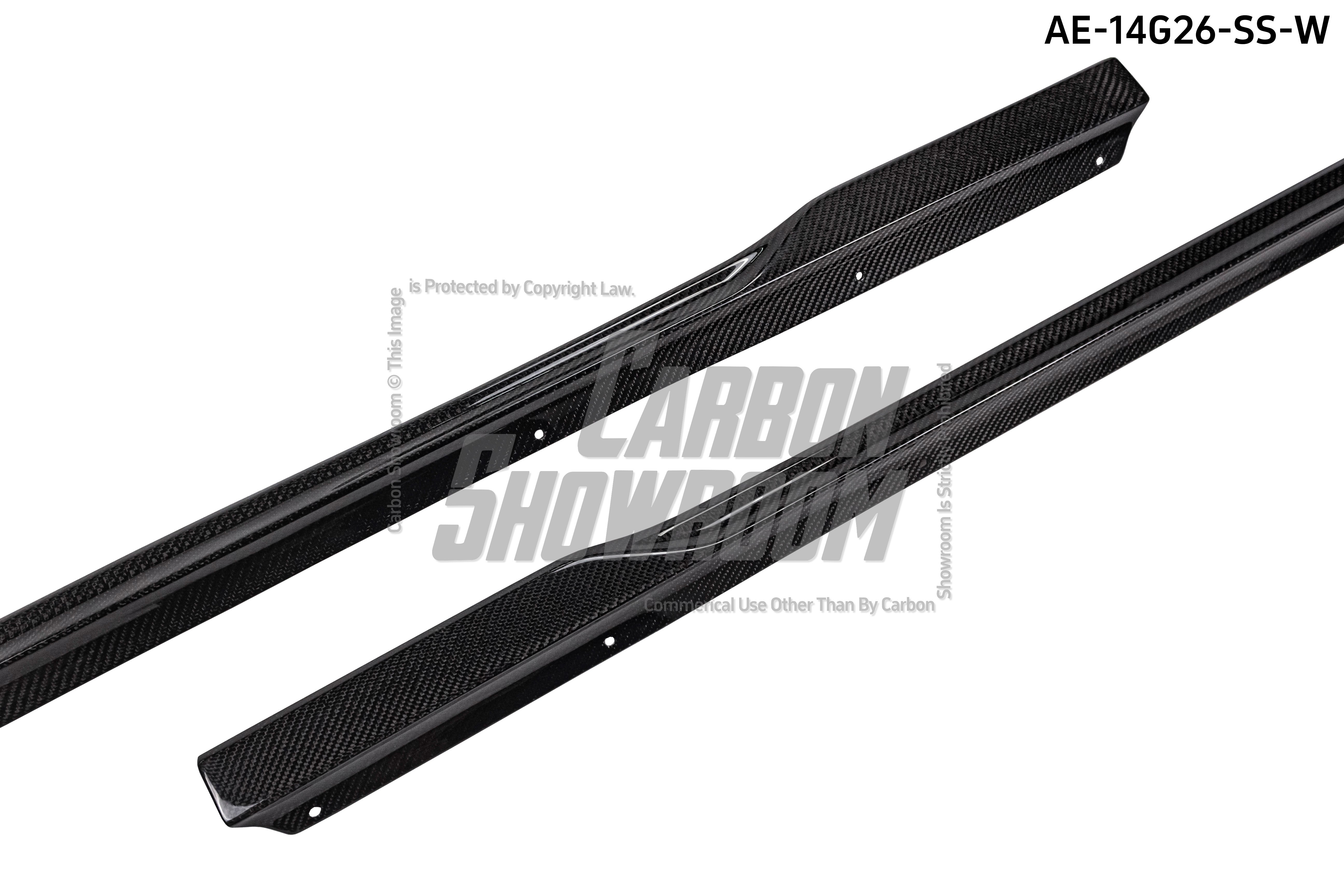 BMW I4 M50 / e Drive 40 & 4 Series Gran Coupe M440i 430i G26 2022 2023 2024 with Aftermarket Parts - AE Style Side Skirts?Carbon Fiber from ArmorExtend