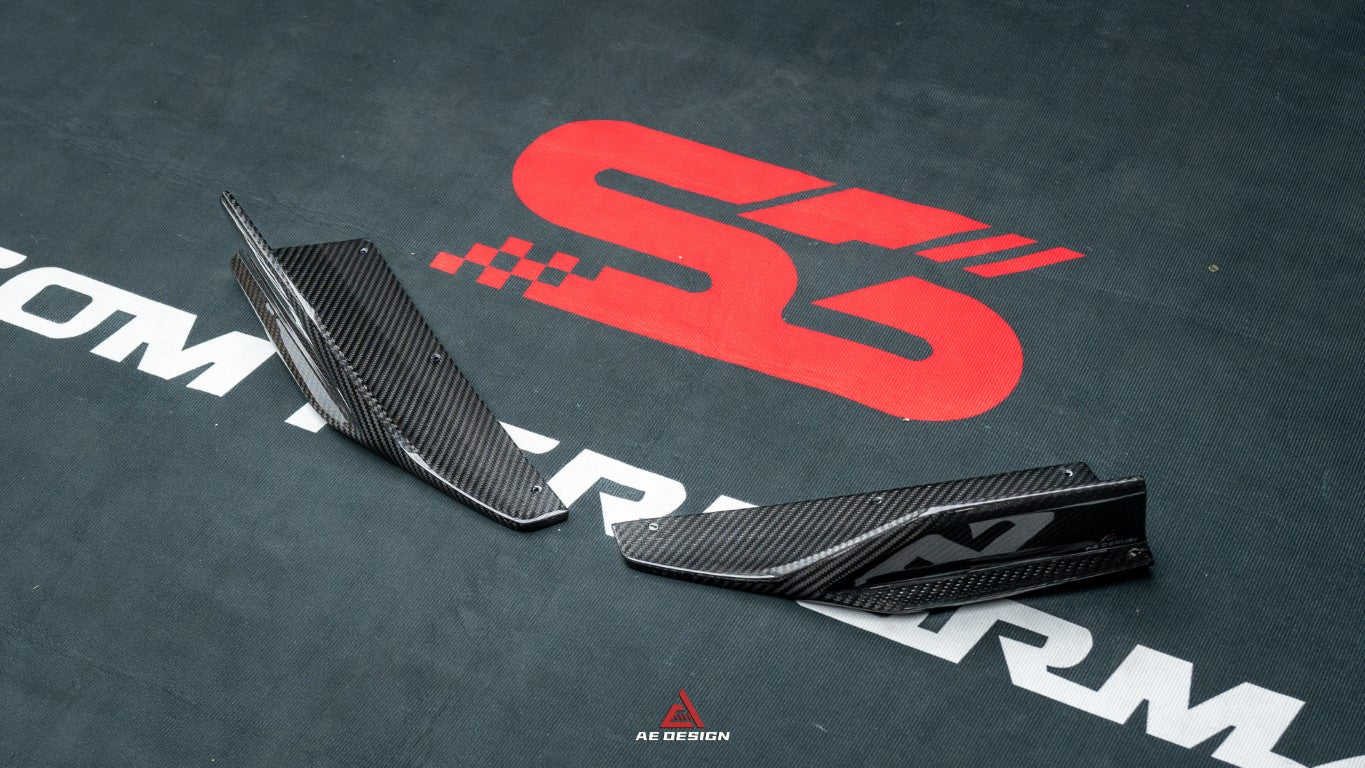 BMW I4 M50 / e Drive 40 G26 2022-ON & 4 Series Gran Coupe M440i 430i  G26 2022-ON (with M-package bumper, does not fit base model) with Aftermarket Parts - AE Style Carbon Fiber Rear Diffuser & Canards from ArmorExtend