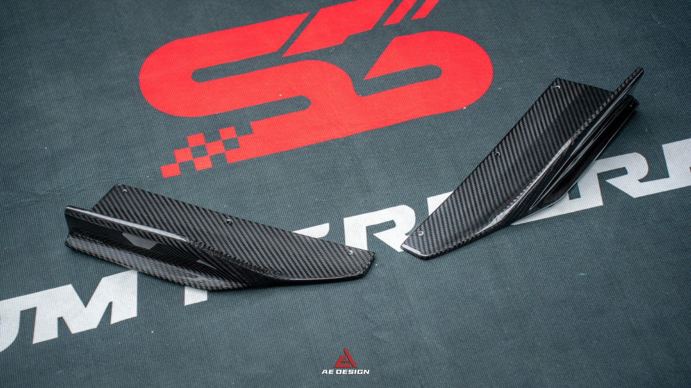 BMW I4 M50 / e Drive 40 G26 2022-ON & 4 Series Gran Coupe M440i 430i  G26 2022-ON (with M-package bumper, does not fit base model) with Aftermarket Parts - AE Style Carbon Fiber Rear Diffuser & Canards from ArmorExtend
