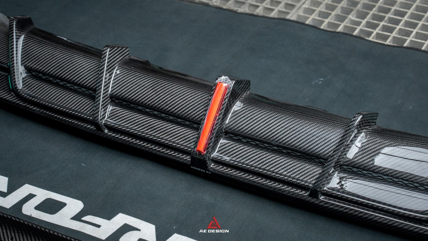 BMW I4 M50 / e Drive 40 G26 2022-ON & 4 Series Gran Coupe M440i 430i  G26 2022-ON (with M-package bumper, does not fit base model) with Aftermarket Parts - AE Style Carbon Fiber Rear Diffuser & Canards from ArmorExtend