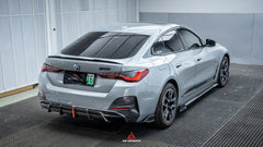 BMW I4 M50 / e Drive 40 G26 2022-ON & 4 Series Gran Coupe M440i 430i  G26 2022-ON (with M-package bumper, does not fit base model) with Aftermarket Parts - AE Style Carbon Fiber Rear Diffuser & Canards from ArmorExtend