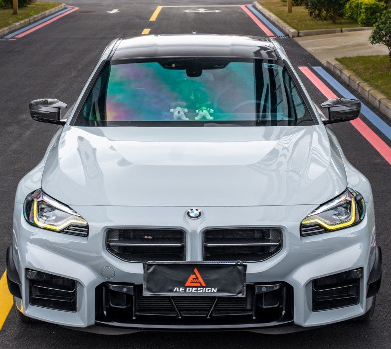 BMW M2/C G87 2023 2024 with Aftermarket Parts - AE Style Lower Grill Carbon Fiber from ArmorExtend