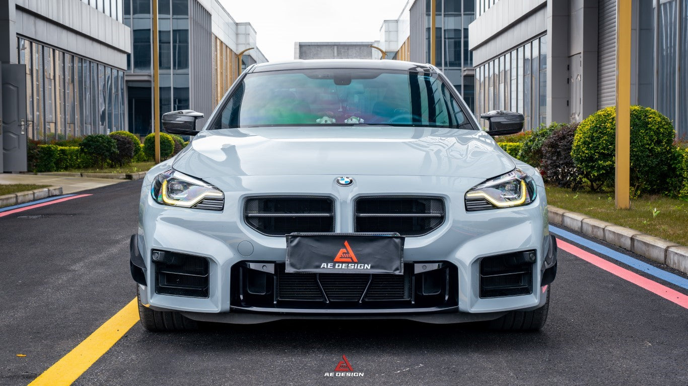 BMW M2/C G87 2023 2024 with Aftermarket Parts - AE Style Lower Grill Carbon Fiber from ArmorExtend