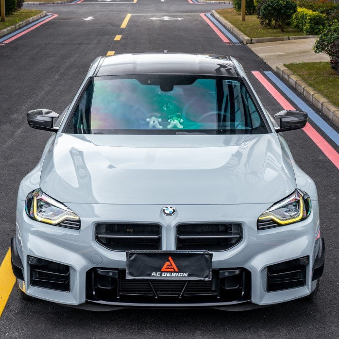 BMW M2/C G87 2023 2024 with Aftermarket Parts - AE Style Lower Grill Carbon Fiber from ArmorExtend