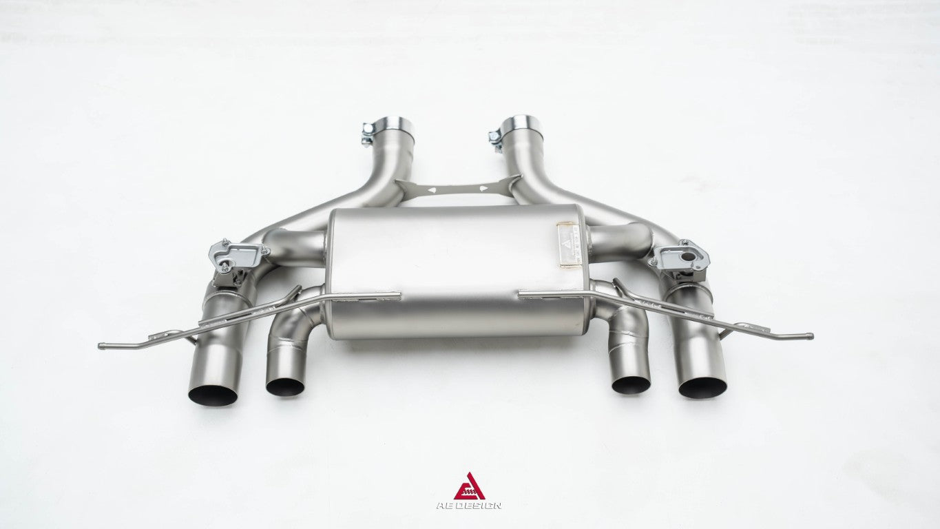 BMW M2C G87 2023-ON (3.0T) with Aftermarket Parts - Axle-back Exhaust with Valve Stainless Steel / Titanium from ArmorExtend
