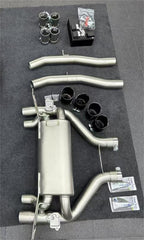 BMW M2C G87 2023-ON (3.0T) with Aftermarket Parts - GT4 Style Catback Exhaust with Valve Stainless Steel / Titanium from ArmorExtend