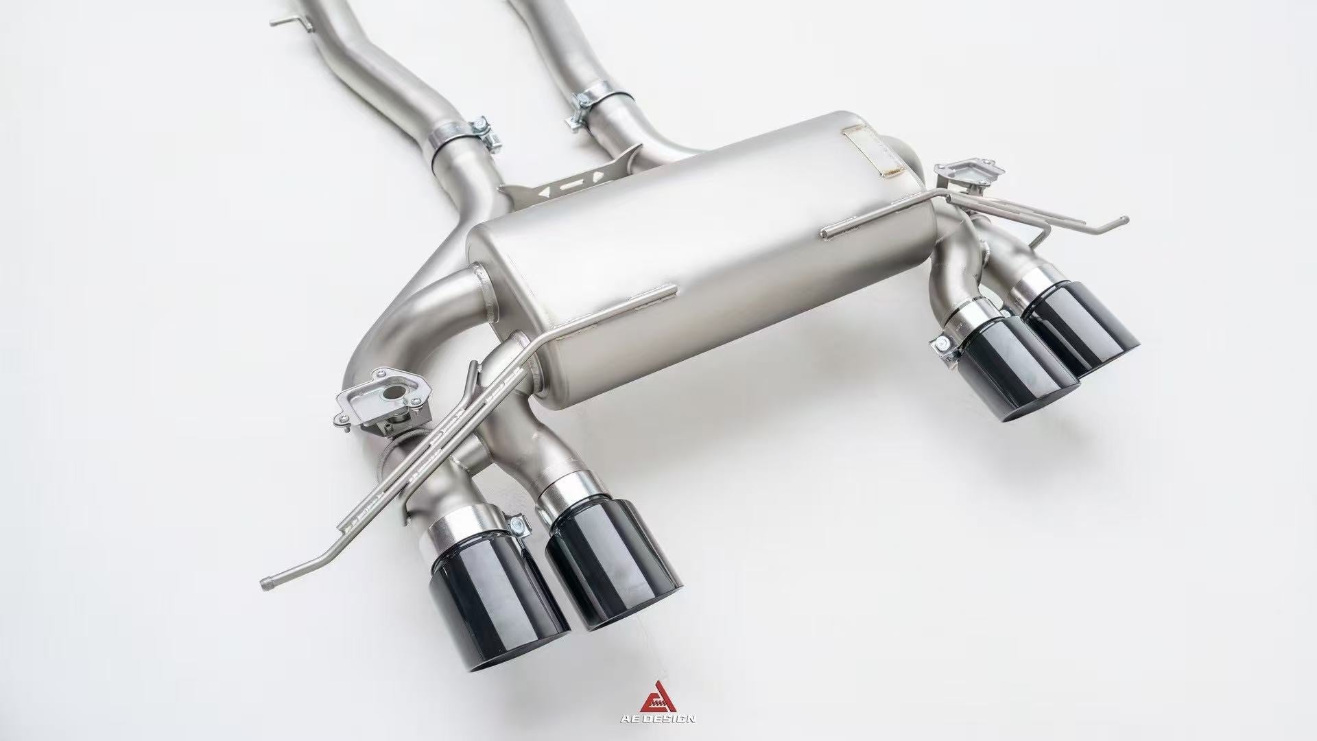 BMW M2C G87 2023-ON (3.0T) with Aftermarket Parts - GT4 Style Catback Exhaust with Valve Stainless Steel / Titanium from ArmorExtend