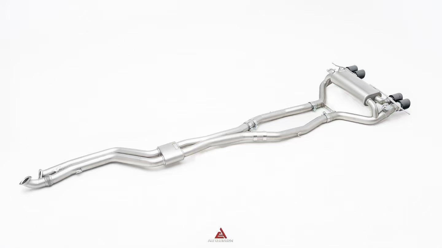 BMW M2C G87 2023-ON (3.0T) with Aftermarket Parts - GT4 Style Catback Exhaust with Valve Stainless Steel / Titanium from ArmorExtend