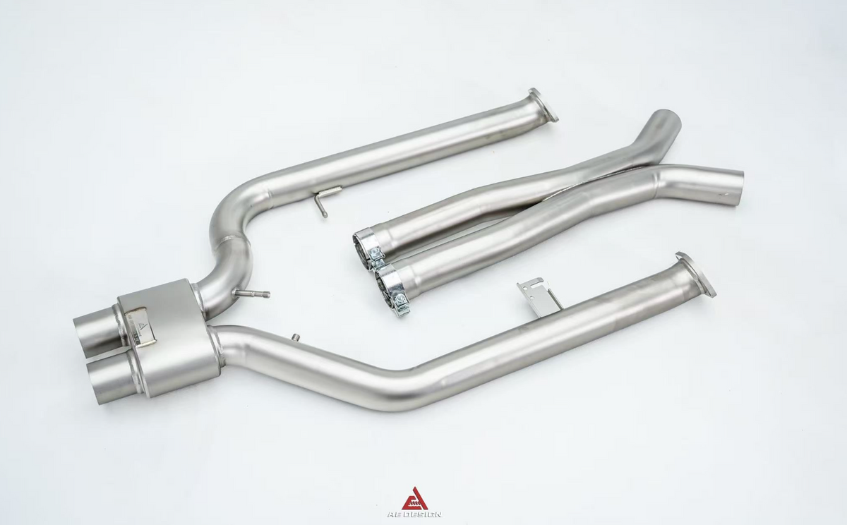BMW M2C G87 2023-ON (3.0T) with Aftermarket Parts - Midpipe Exhaust Stainless Steel / Titanium from ArmorExtend