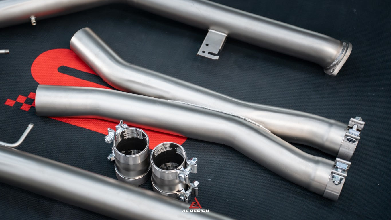 BMW M2C G87 2023-ON (3.0T) with Aftermarket Parts - Midpipe Exhaust Stainless Steel / Titanium from ArmorExtend