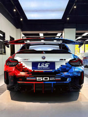 BMW M2 M2C G87 2023 2024 with Aftermarket Parts - ART & ART Street Version & AE Track Version Style Rear Diffuser & Canards Carbon Fiber from ArmorExtend