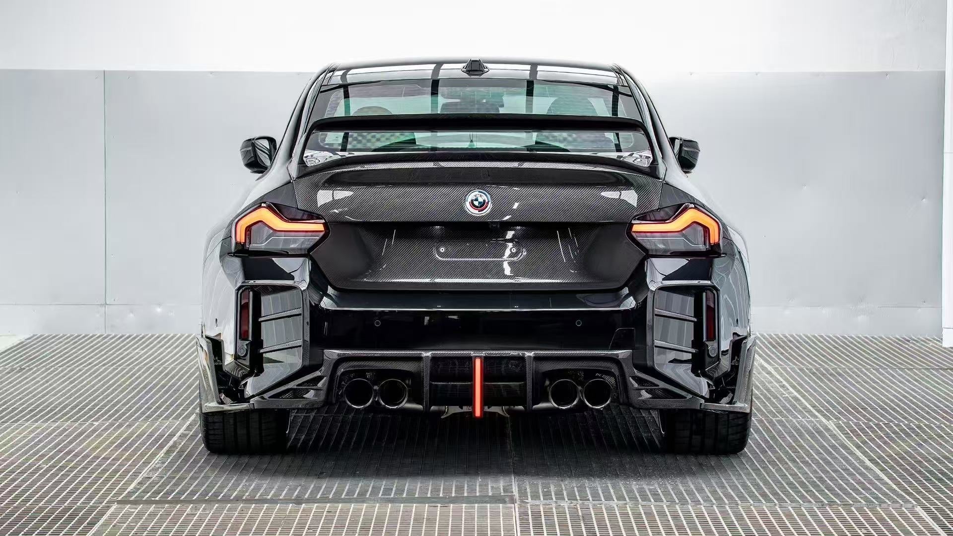BMW M2 M2C G87 2023 2024 with Aftermarket Parts - ART & ART Street Version & AE Track Version Style Rear Diffuser & Canards Carbon Fiber from ArmorExtend