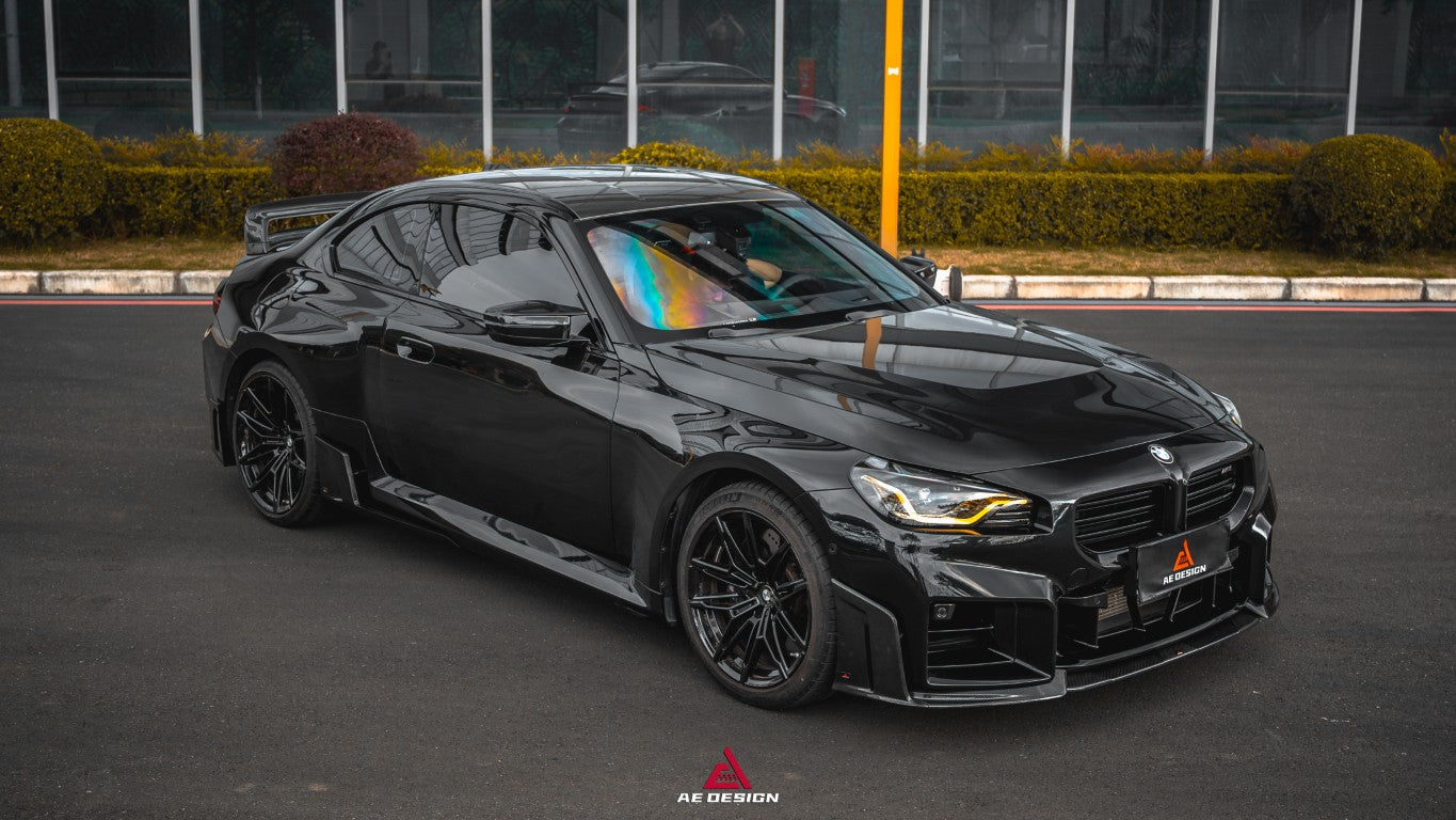 BMW M2 & M2C G87 2023 2024 with Aftermarket Parts - ART Style Side Skirts Carbon Fiber from ArmorExtend