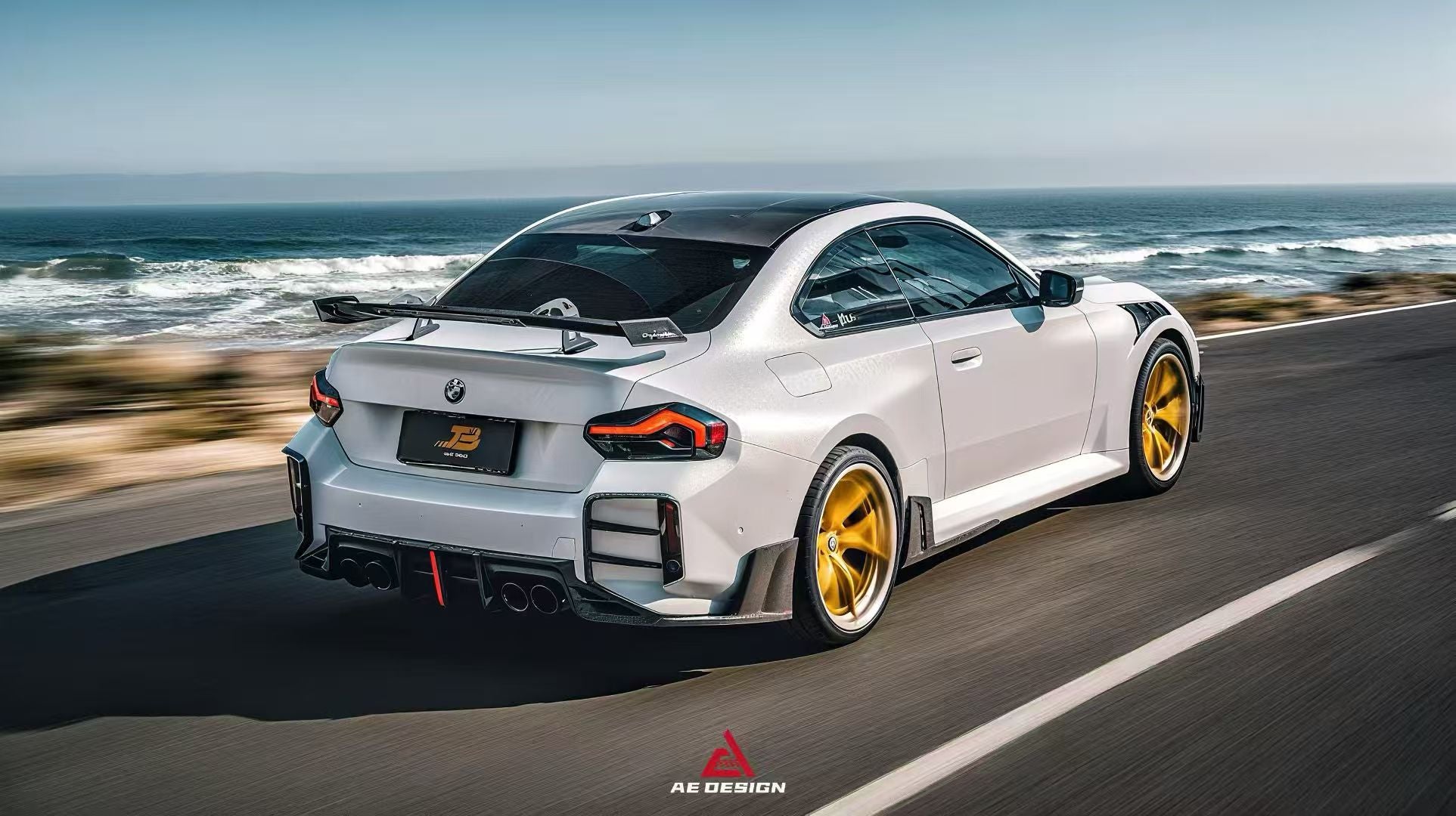 BMW M2 & M2C G87 2023 2024 with Aftermarket Parts - ART Style Side Skirts Pre-preg Carbon Fiber from ArmorExtend