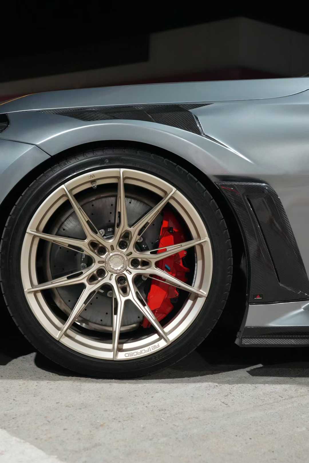 BMW M2 & M2C G87 2023 2024 with Aftermarket Parts - AE V2 Style Front Fenders Pre-preg Carbon Fiber from ArmorExtend