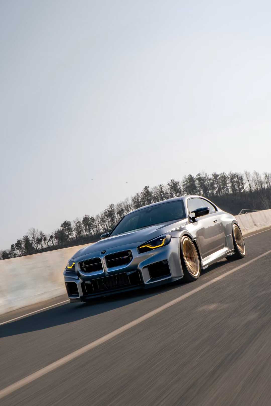 BMW M2 & M2C G87 2023 2024 with Aftermarket Parts - AE V2 Style Front Fenders Pre-preg Carbon Fiber from ArmorExtend