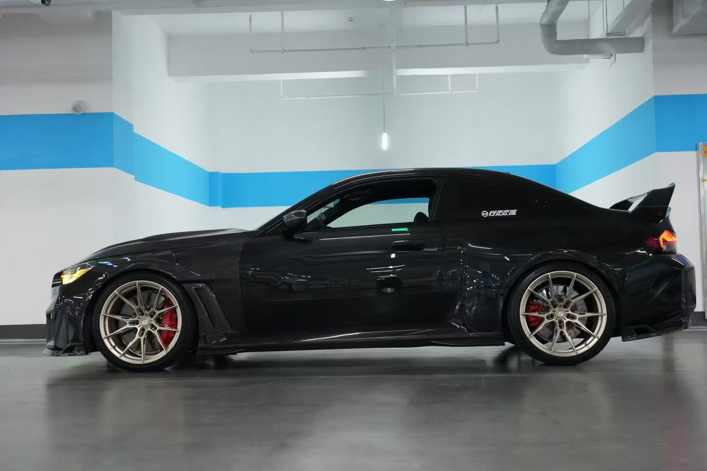 BMW M2 & M2C G87 2023 2024 with Aftermarket Parts - AE V2 Style Front Fenders Pre-preg Carbon Fiber from ArmorExtend