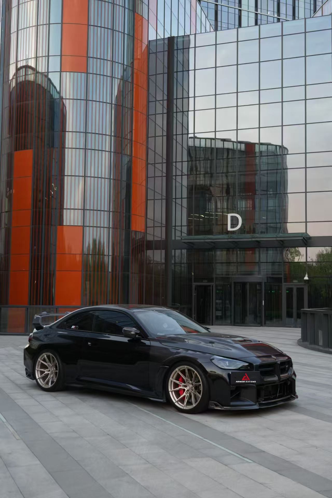 BMW M2 & M2C G87 2023 2024 with Aftermarket Parts - AE V2 Style Front Fenders Pre-preg Carbon Fiber from ArmorExtend