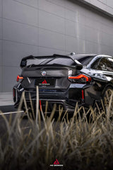 BMW M2 M2C G87 2023 2024 with Aftermarket Parts - ART & ART Street Version & AE Track Version Style Rear Diffuser & Canards Carbon Fiber from ArmorExtend