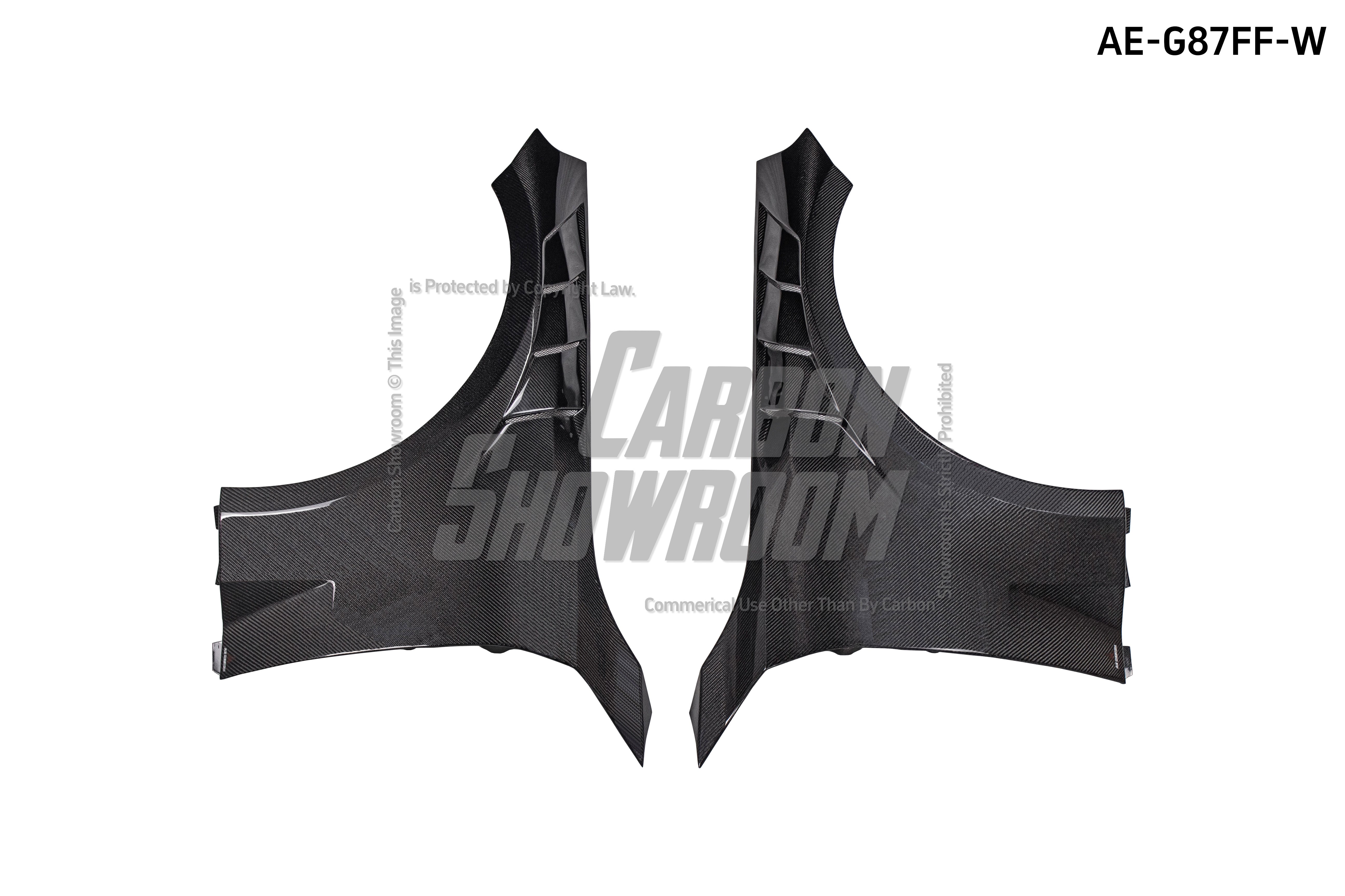 BMW M2 & M2C G87 2023 2024 with Aftermarket Parts - AE Style Front Fenders Carbon Fiber from ArmorExtend