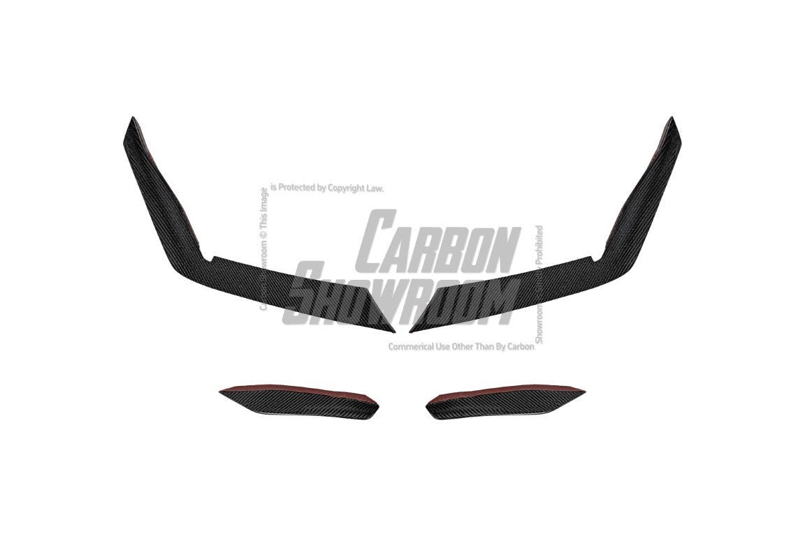 BMW M2 & M2C G87 2023-ON with Aftermarket Parts - AE Style Front Canards Carbon Fiber from ArmorExtend