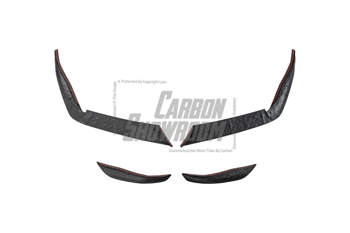 BMW M2 & M2C G87 2023-ON with Aftermarket Parts - AE Style Front Canards Carbon Fiber from ArmorExtend