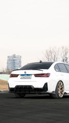 BMW 3 Series M340i 330i (With M-Package Bumper, does not fit base model) LCI G20 G21 2023-ON with Aftermarket Parts - AE V3 Style Rear Diffuser & Canards ABS from ArmorExtend