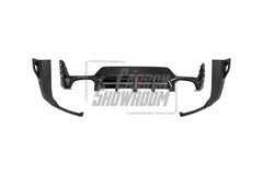 BMW 3 Series 330i (With M-Package Bumper, does not fit base model) M340i LCI G20 G21 2023 2024 2025 with Aftermarket Parts - AE V2 Style Rear Diffuser & Canards Carbon Fiber from?ArmorExtend