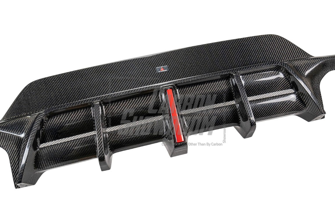 BMW 3 Series 330i (With M-Package Bumper, does not fit base model) M340i LCI G20 G21 2023 2024 2025 with Aftermarket Parts - AE V2 Style Rear Diffuser & Canards Carbon Fiber from?ArmorExtend