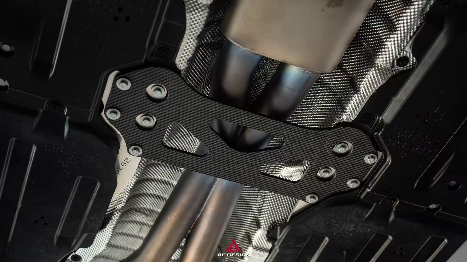 BMW M3CS M3C M3 G80 G81 & M4CS M4C M4 G82 G83 2021-ON with Aftermarket Parts - Extended Chassis Underbody Brace Pre-preg Carbon Fiber from ArmorExtend