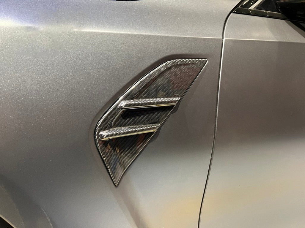 BMW M3 M3C M3CS G80 G81 & M4 M4C M4CS G82 G83 2021-ON with Aftermarket Parts - MP Style Fender Trim Pre-preg Carbon Fiber from ArmorExtend