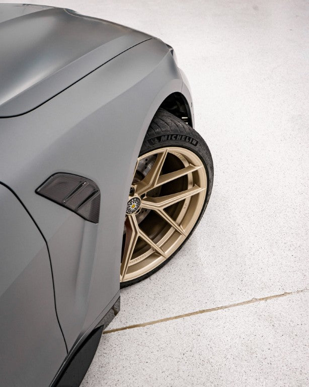 BMW M3 M3C M3CS G80 G81 & M4 M4C M4CS G82 G83 2021-ON with Aftermarket Parts - MP Style Fender Trim Pre-preg Carbon Fiber from ArmorExtend