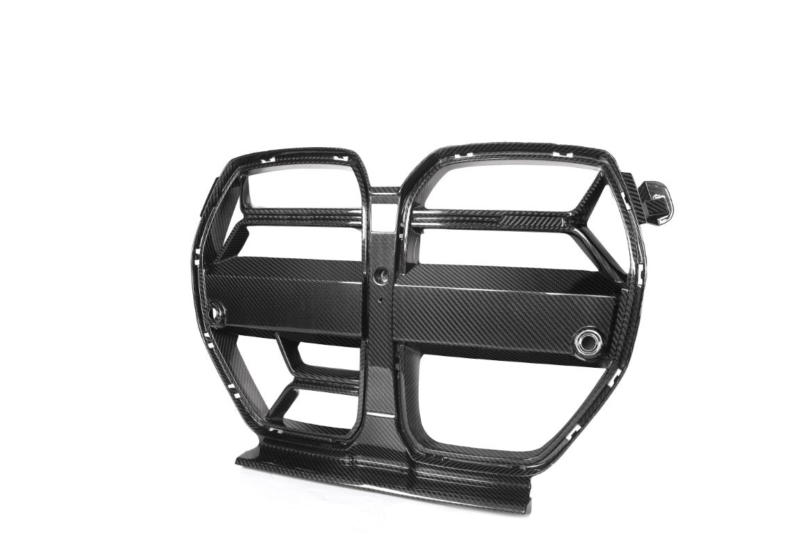 BMW M3 M3C M3CS G80 G81 2021-ON & M4 M4C M4CS G82 G83 2021-ON with Aftermarket Parts - CSL / Without ACC & CSL / With ACC Front Kidney Grill Pre-preg Carbon Fiber from ArmorExtend
