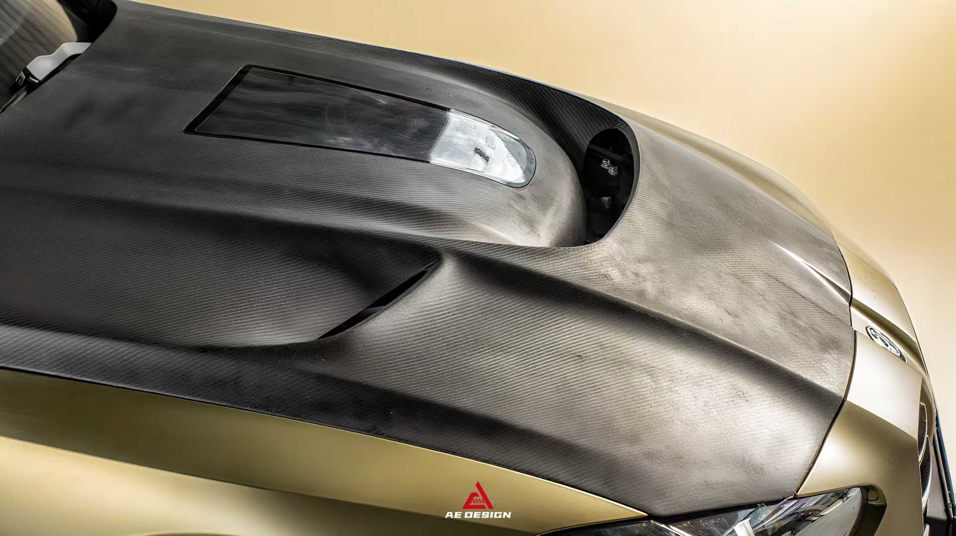 BMW M3CS M3C M3 G80 G81 2021-ON & M4CSL M4CS M4C M4 G82 G83 2021-ON with Aftermarket Parts - ART Vented Transparent Glass V2 Hood Bonnet Dry Pre-preg Carbon Fiber from ArmorExtend