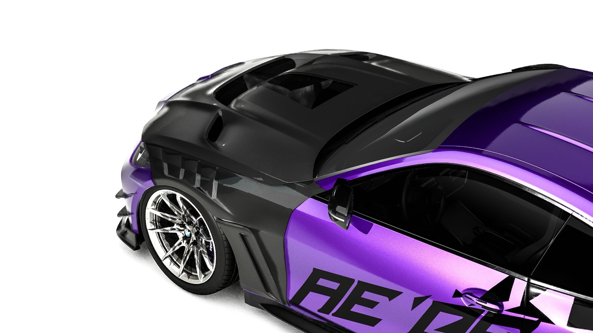 BMW M3CS M3C M3 G80 G81 2021-ON & M4CSL M4CS M4C M4 G82 G83 2021-ON with Aftermarket Parts - ART Vented Transparent Glass V2 Hood Bonnet Dry Pre-preg Carbon Fiber from ArmorExtend