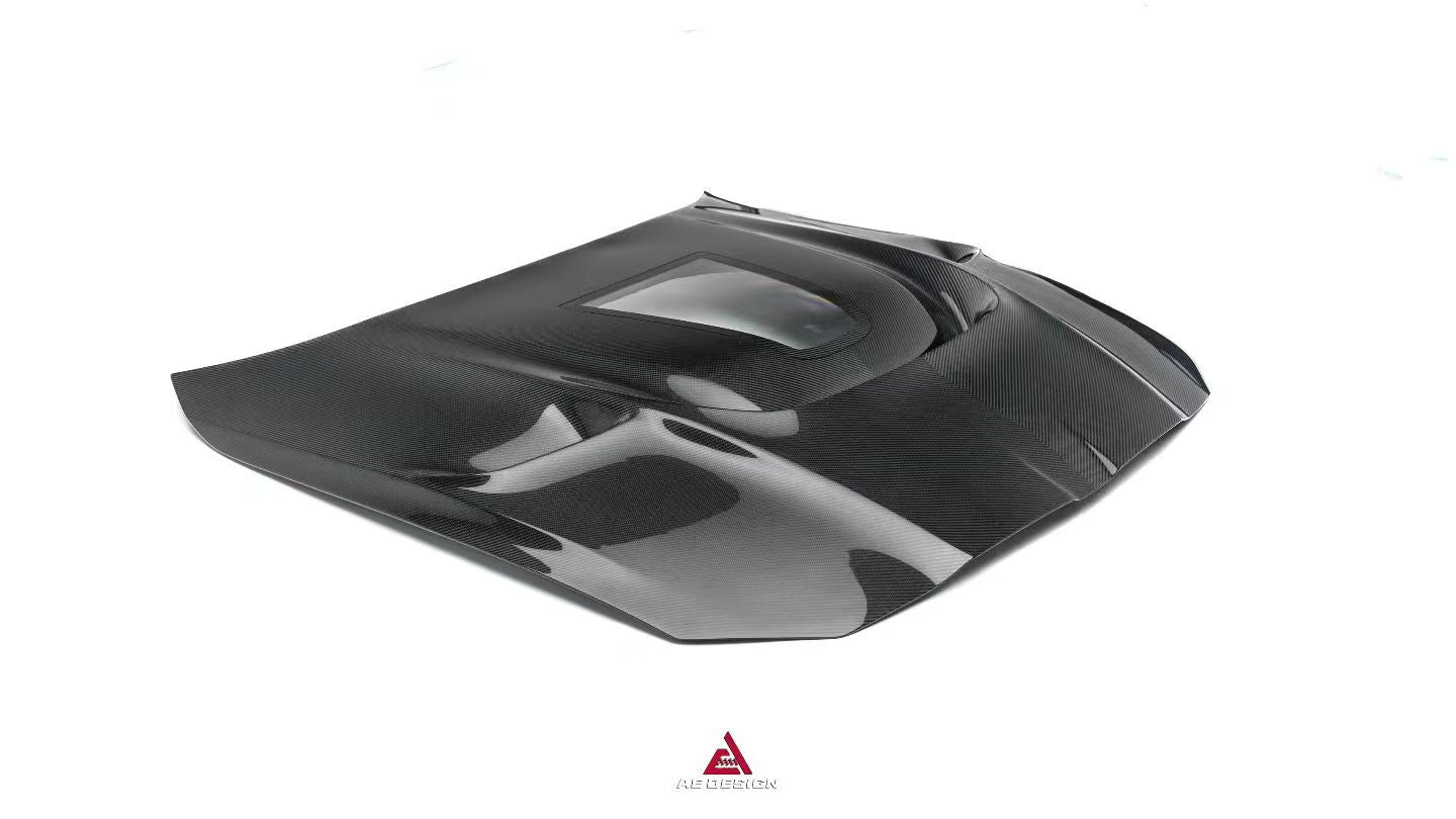 BMW M3CS M3C M3 G80 G81 2021-ON & M4CSL M4CS M4C M4 G82 G83 2021-ON with Aftermarket Parts - ART Vented Transparent Glass V2 Style Hood Bonnet Dry Pre-preg Carbon Fiber from ArmorExtend
