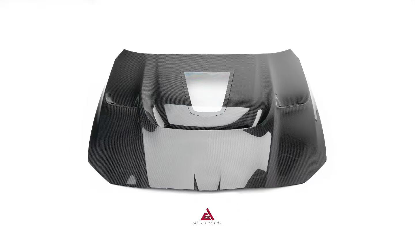 BMW M3CS M3C M3 G80 G81 2021-ON & M4CSL M4CS M4C M4 G82 G83 2021-ON with Aftermarket Parts - ART Vented Transparent Glass V2 Style Hood Bonnet Dry Pre-preg Carbon Fiber from ArmorExtend