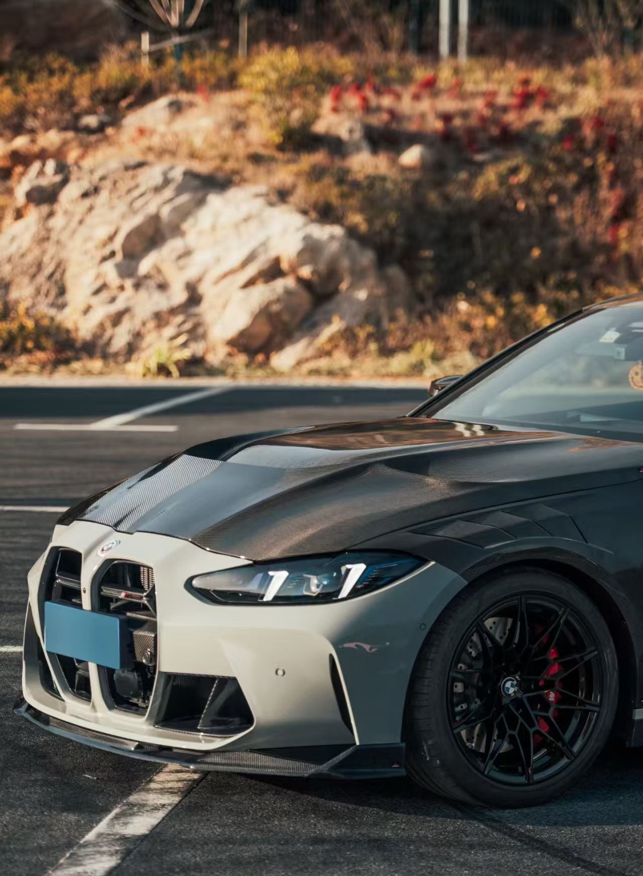 BMW M3CS M3C M3 G80 G81 2021-ON & M4CSL M4CS M4C M4 G82 G83 2021-ON with Aftermarket Parts - ART Vented V3 Style Hood Bonnet Dry Pre-preg Carbon Fiber from ArmorExtend