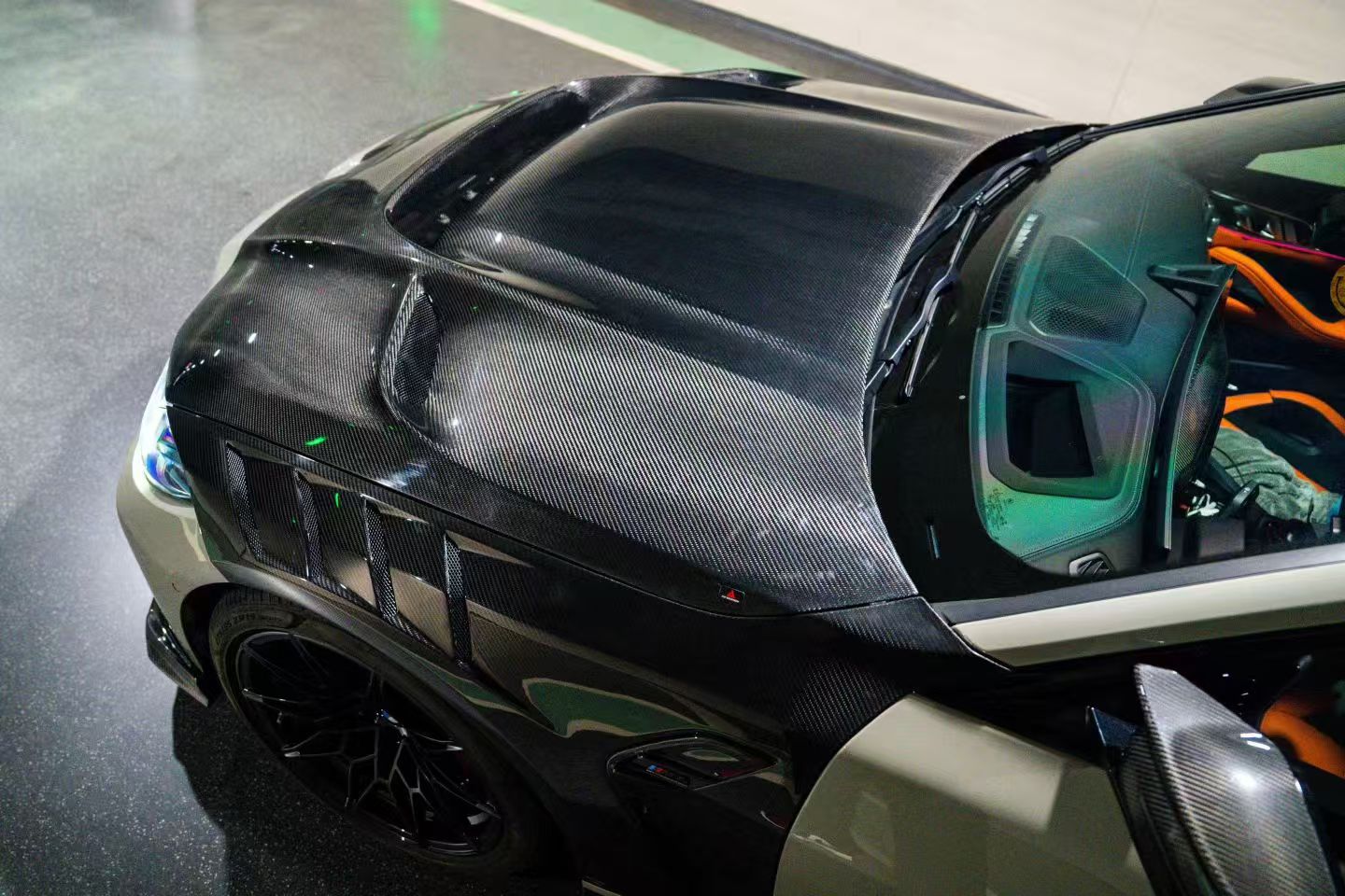 BMW M3CS M3C M3 G80 G81 2021-ON & M4CSL M4CS M4C M4 G82 G83 2021-ON with Aftermarket Parts - ART Vented V3 Style Hood Bonnet Dry Pre-preg Carbon Fiber from ArmorExtend