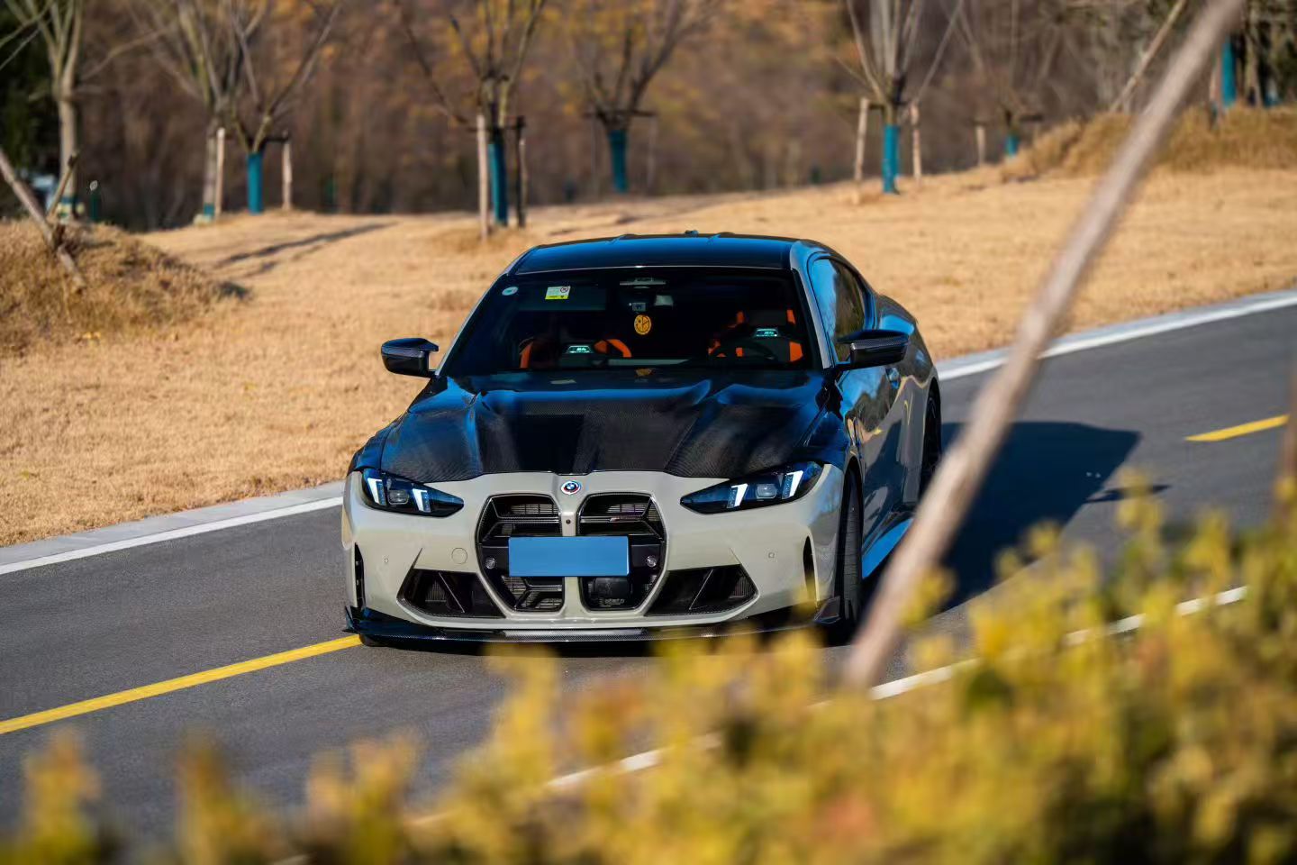 BMW M3CS M3C M3 G80 G81 2021-ON & M4CSL M4CS M4C M4 G82 G83 2021-ON with Aftermarket Parts - ART Vented V3 Style Hood Bonnet Dry Pre-preg Carbon Fiber from ArmorExtend