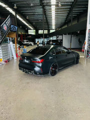 BMW M3 G80 G81 & M4 G82 G83 2021-ON with Aftermarket Parts - V3 Rear Diffuser & Rear Canards Dry Pre-preg Carbon Fiber from ArmorExtend