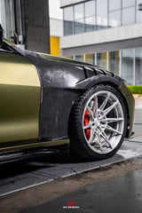 BMW M3 G80 G81 2021 2022 2023 2024 & M4 G82 G83 2021 2022 2023 2024 with Aftermarket Parts - AE Style Front Fenders Pre-preg Carbon Fiber from ArmorExtend