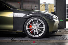 BMW M3 G80 G81 2021 2022 2023 2024 & M4 G82 G83 2021 2022 2023 2024 with Aftermarket Parts - AE Style Front Fenders Pre-preg Carbon Fiber from ArmorExtend