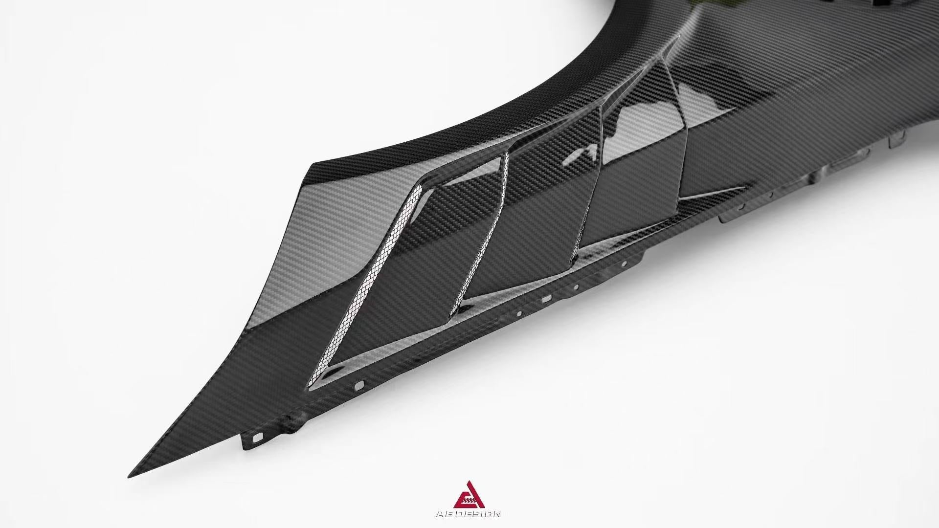 BMW M3 G80 G81 2021 2022 2023 2024 & M4 G82 G83 2021 2022 2023 2024 with Aftermarket Parts - AE Style Front Fenders Pre-preg Carbon Fiber from ArmorExtend
