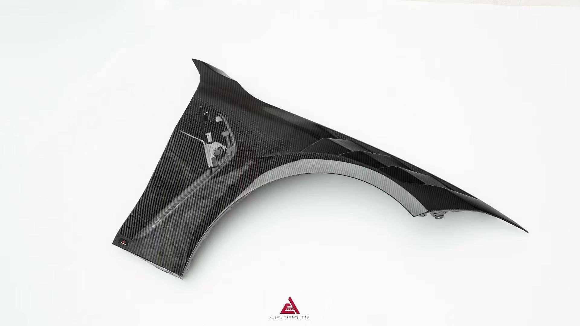 BMW M3 G80 G81 2021 2022 2023 2024 & M4 G82 G83 2021 2022 2023 2024 with Aftermarket Parts - AE Style Front Fenders Pre-preg Carbon Fiber from ArmorExtend