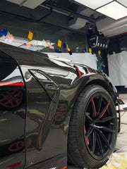 BMW M3 G80 G81 2021 2022 2023 2024 & M4 G82 G83 2021 2022 2023 2024 with Aftermarket Parts - AE Style Front Fenders Pre-preg Carbon Fiber from ArmorExtend