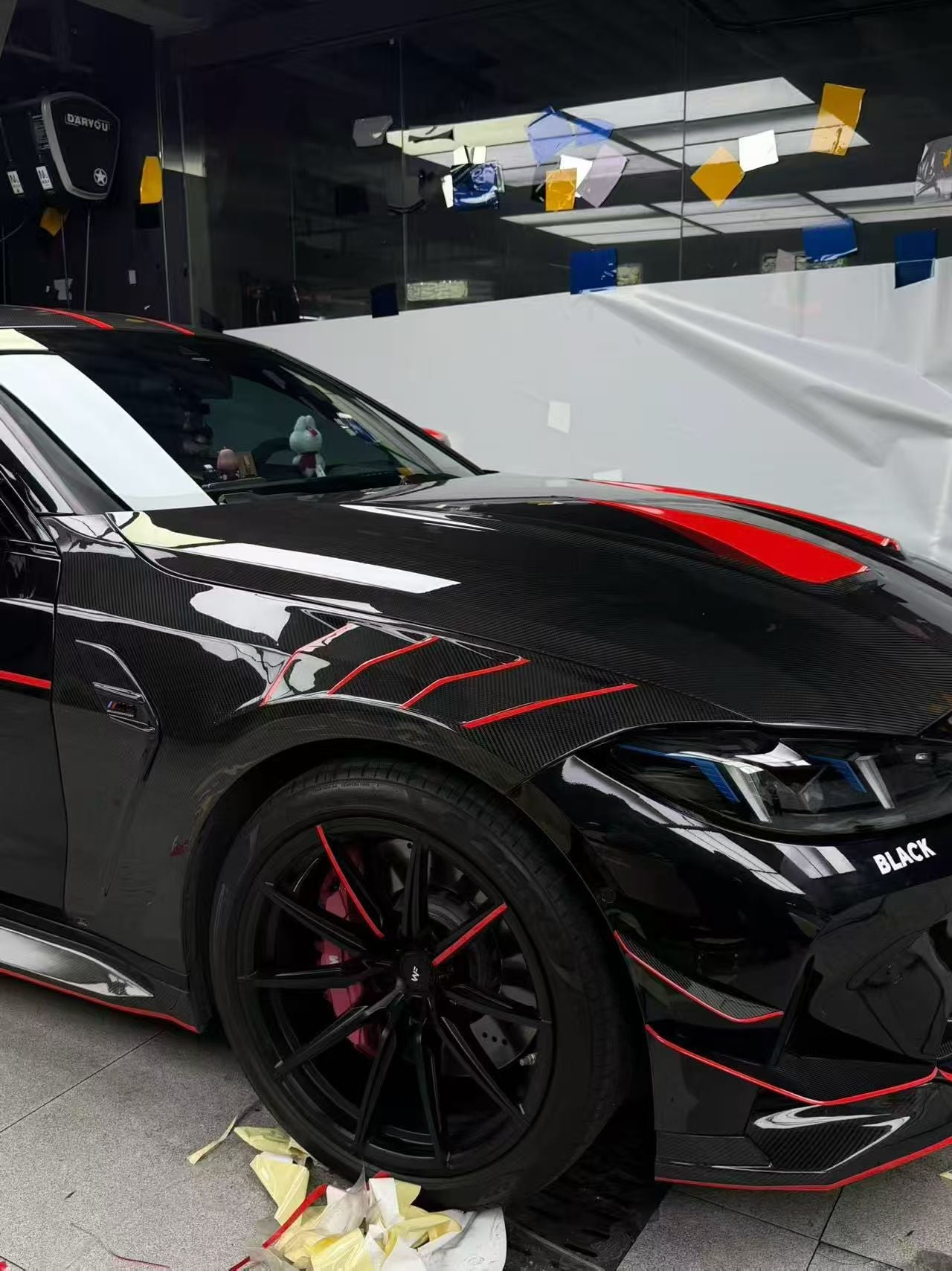 BMW M3 G80 G81 2021 2022 2023 2024 & M4 G82 G83 2021 2022 2023 2024 with Aftermarket Parts - AE Style Front Fenders Pre-preg Carbon Fiber from ArmorExtend